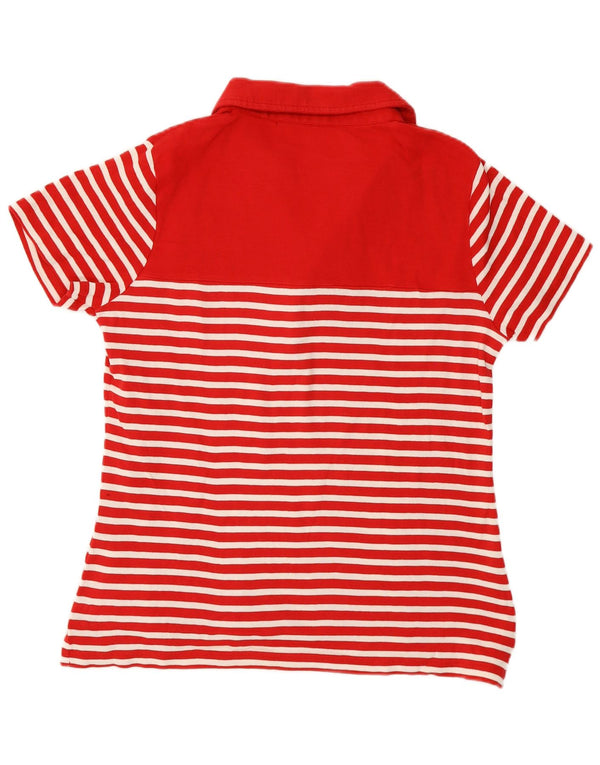 Женская рубашка-поло с рисунком Tommy Hilfiger UK 14, хлопок в большую красную полоску