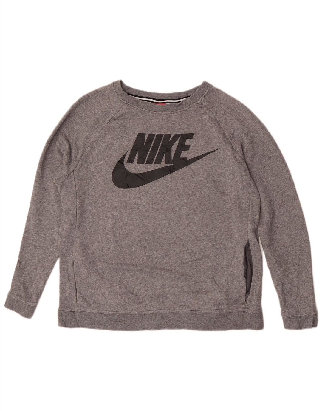 Женский свитер с рисунком Nike UK 14, хлопковый джемпер среднего серого цвета с крапинками