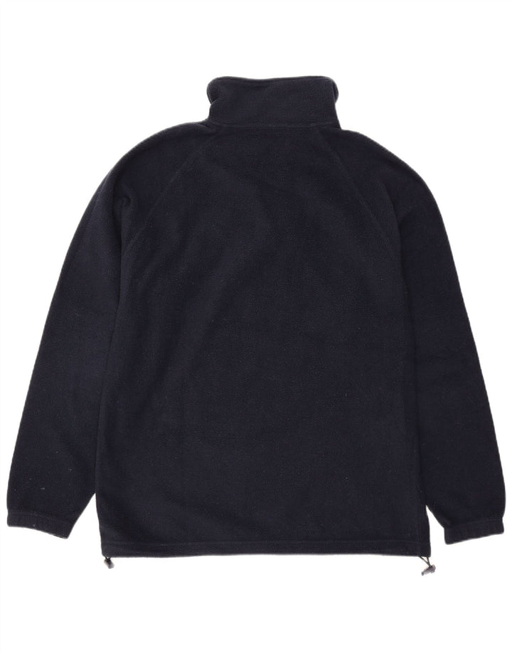 KAPPA Mens Zip Neck Fleece Jumper Medium Navy Blue Polyester