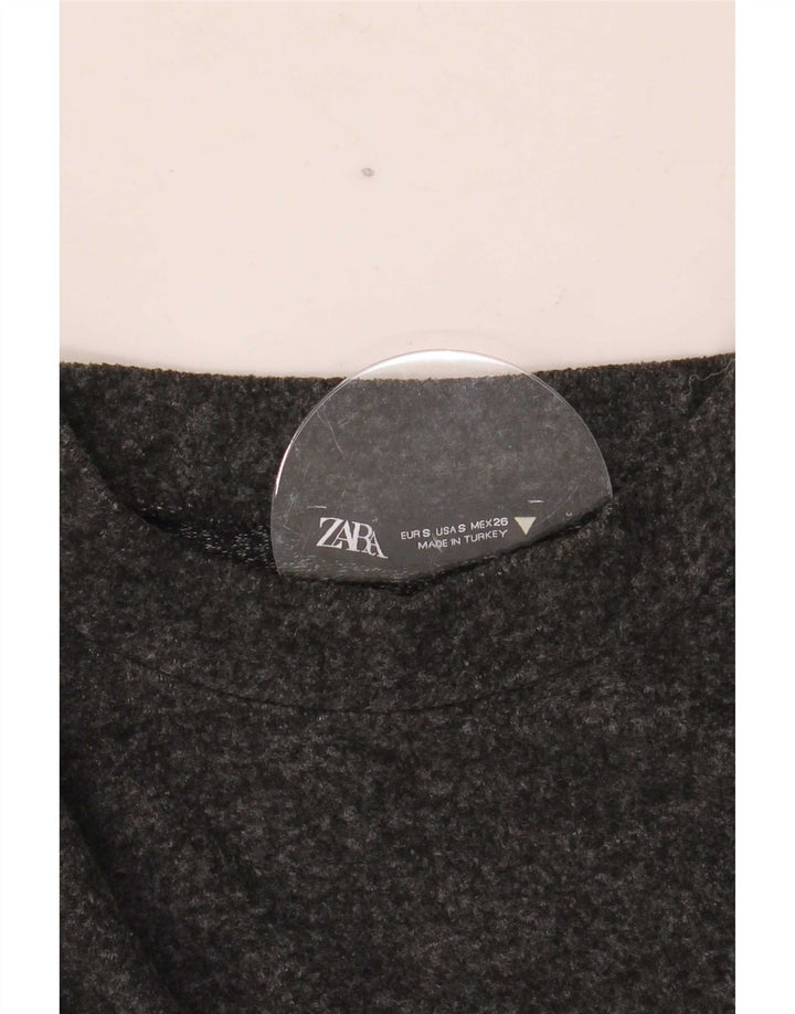 Женский топ Zara с длинным рукавом UK 10, маленький серый