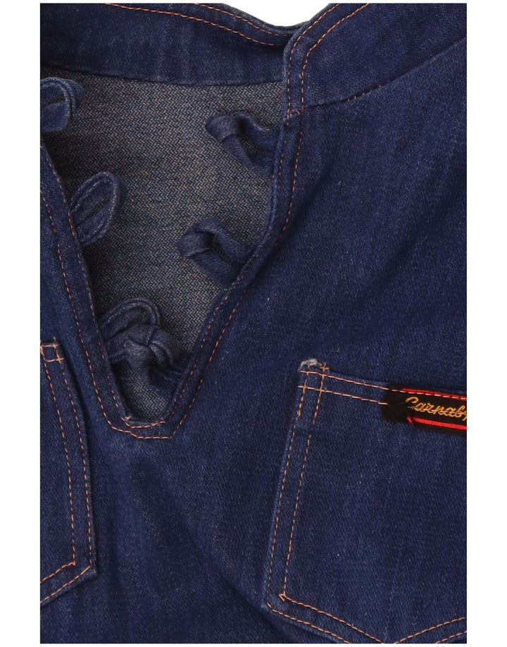 ВИНТАЖНОЕ женское джинсовое платье UK 14, средний синий