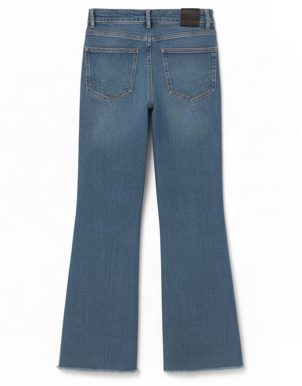 Massimo Dutti Womens Flared Jeans EU 38 Small W28 L29 Blue Cotton