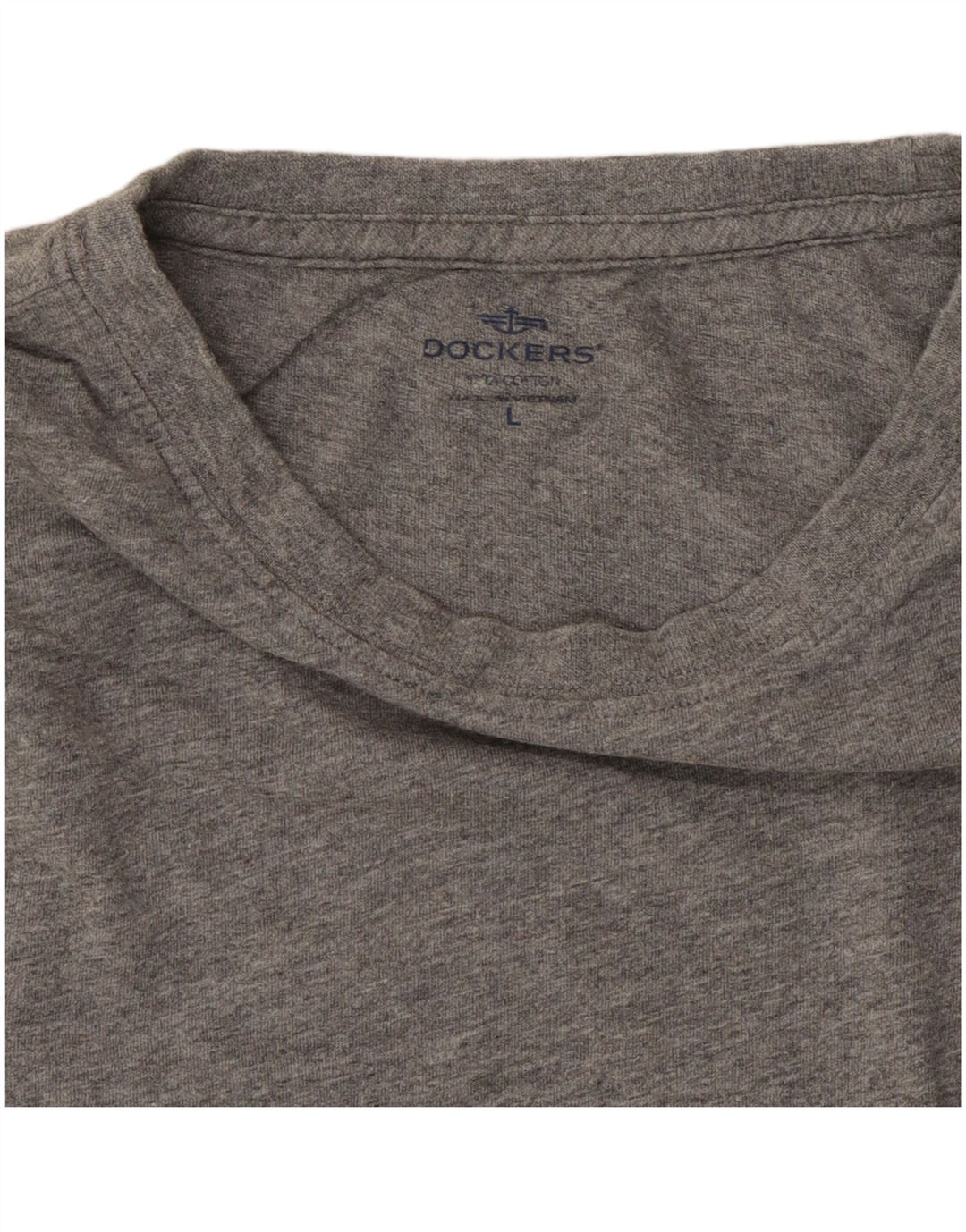 DOCKERS Мужская футболка из хлопка большого размера серого цвета