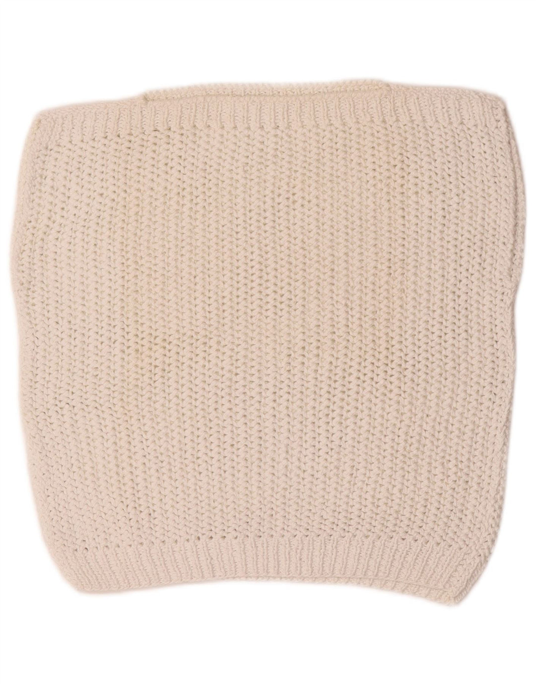 Винтажный женский укороченный жилет крючком без рукавов UK 12, средний белый цвет