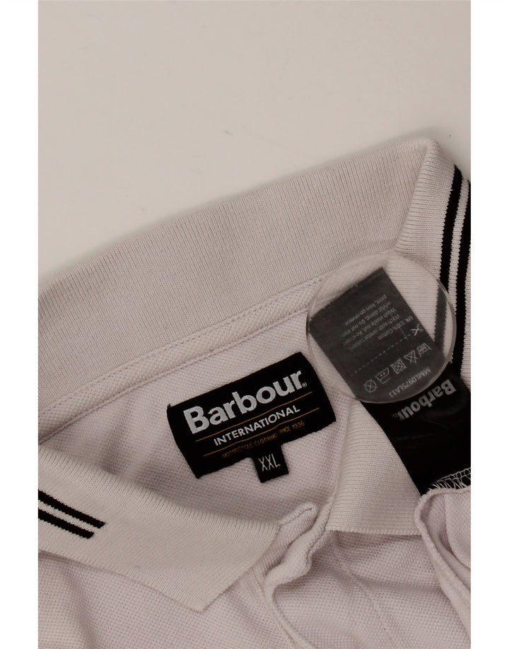 Мужская рубашка-поло BARBOUR 2XL, хлопок в белую полоску