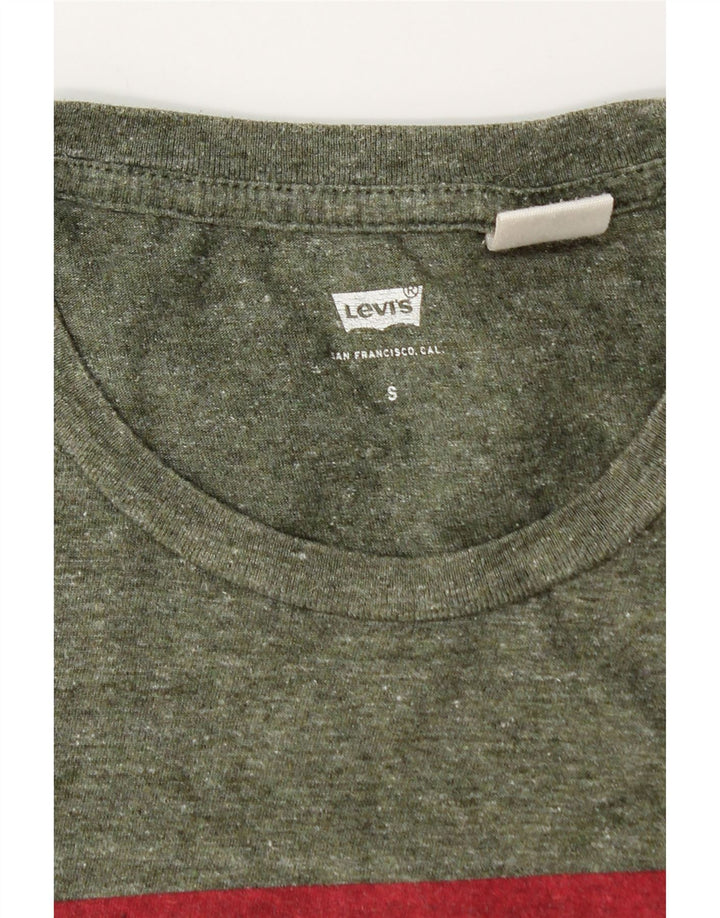 Мужская футболка с рисунком Levi's, маленький цвет, хаки, в крапинку