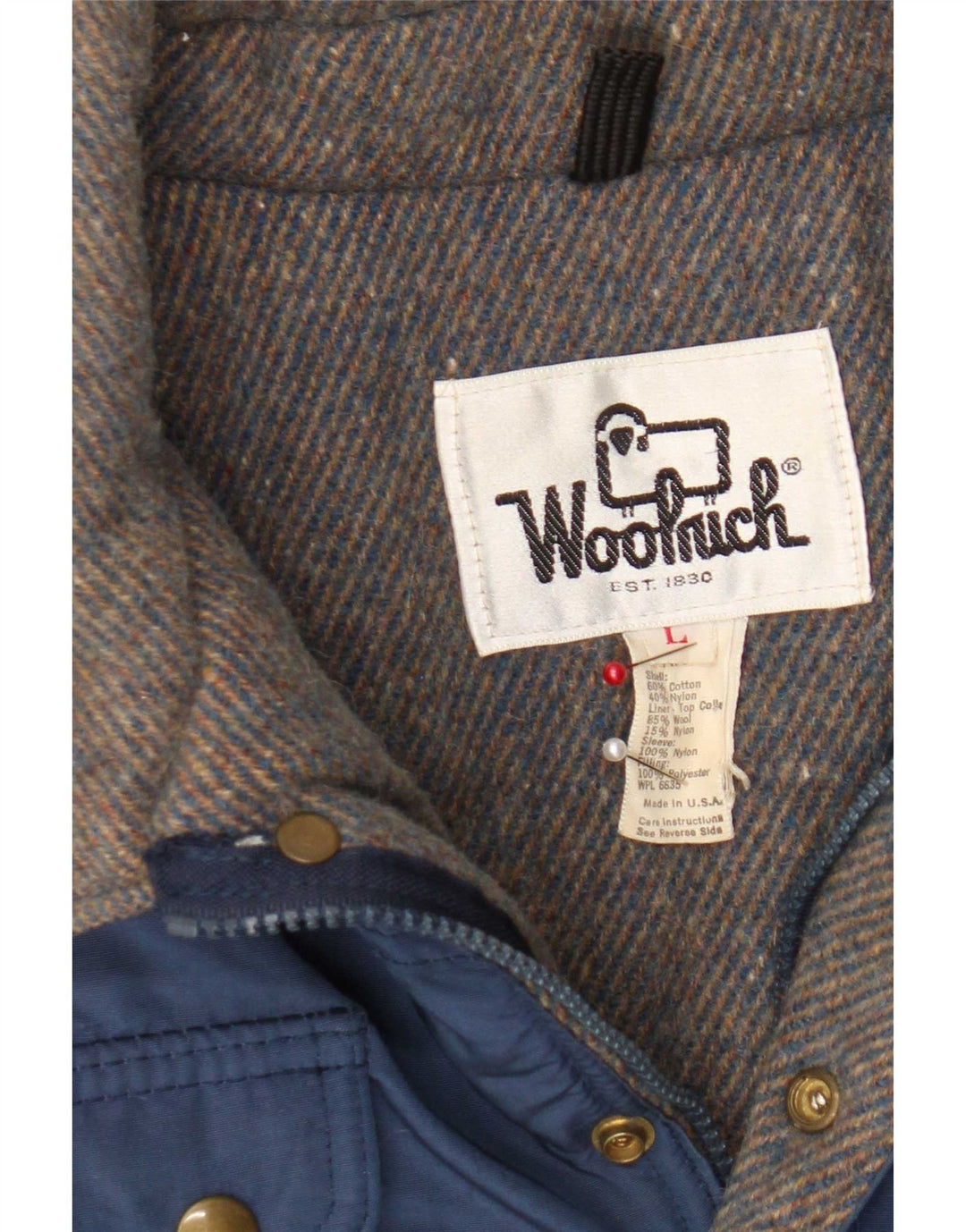 Мужской бомбер Woolrich UK 40, большой темно-синий, хлопок