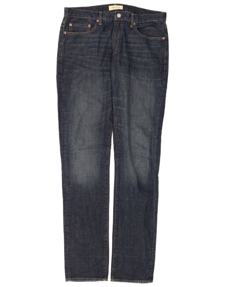 Джинсы мужские узкие Gap W34 L30 синие, хлопок