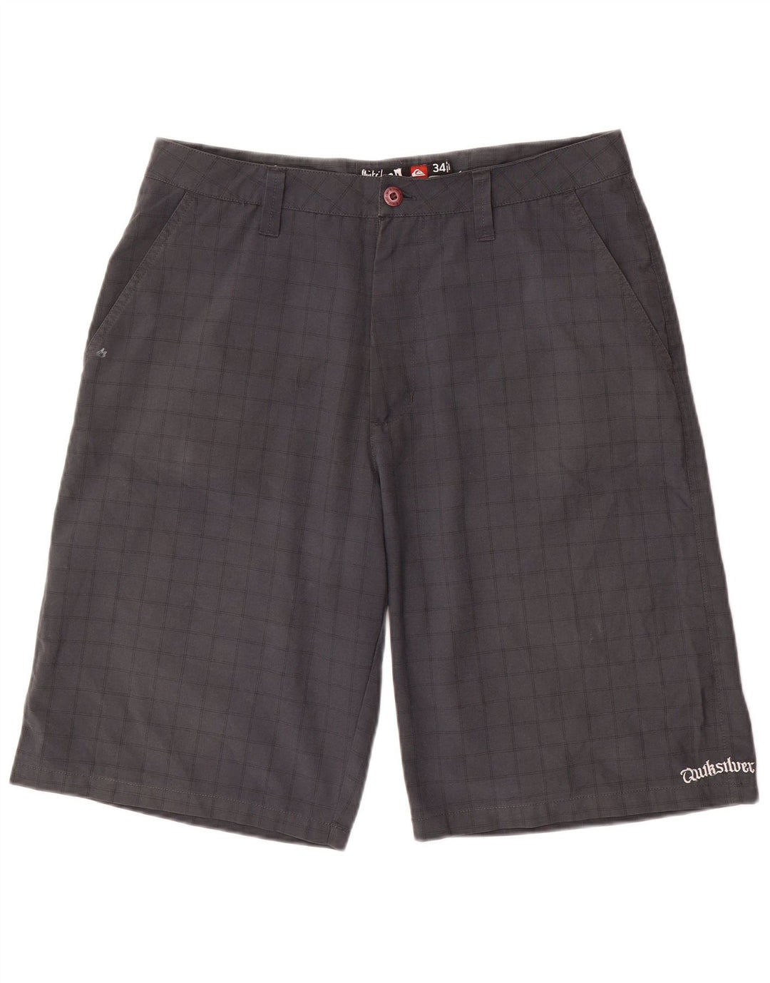 Мужские шорты карго с рисунком Quiksilver W34, большая серая клетка