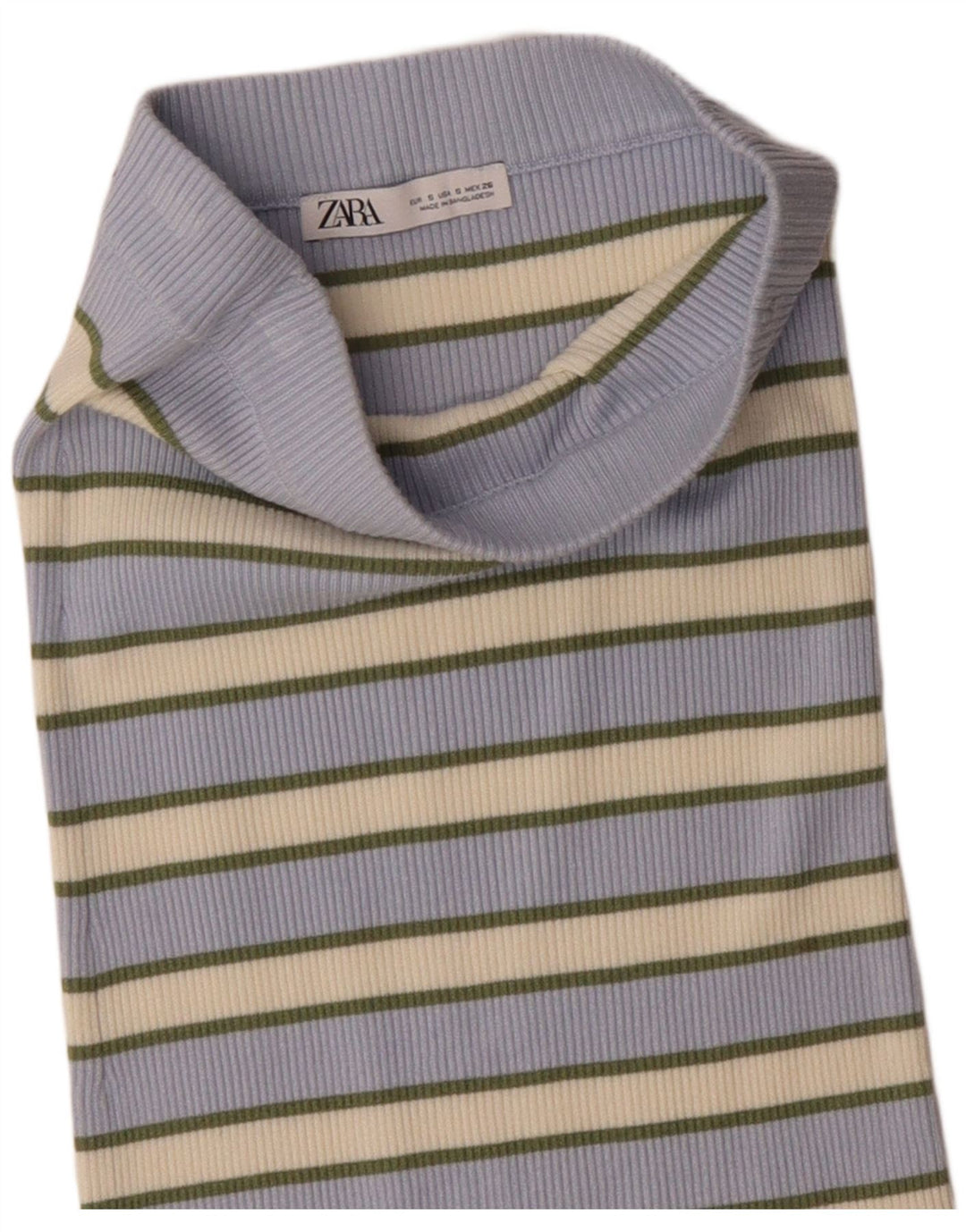 Женская трикотажная прямая юбка Zara, маленькая W26, синяя в полоску