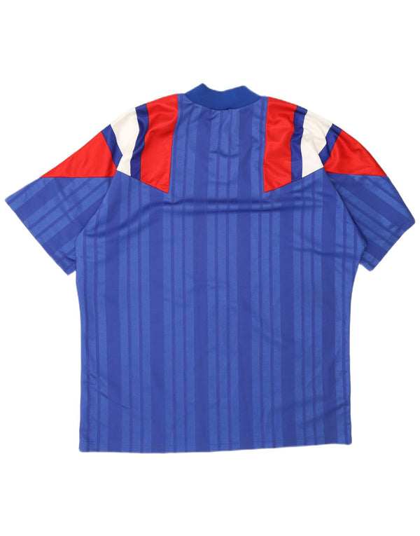 Футболка Adidas Men France Home 1992-1993, Великобритания, 48/50 XL, синяя, спортивная