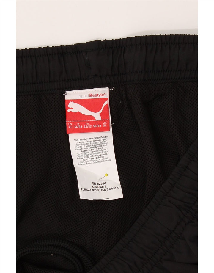 PUMA Mens Graphic Tracksuit Trousers XL Black Polyester Vintage Puma and Second-Hand Puma from Messina Hembry 