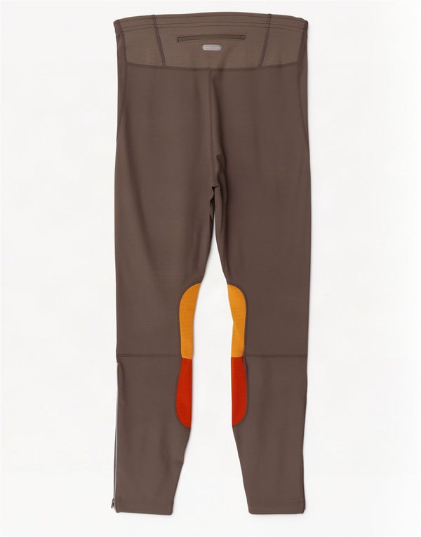 Женские леггинсы Nike Dri Fit UK 39/41, средний серый полиэстер с цветными блоками