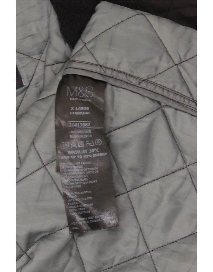 Мужская стеганая куртка Marks & Spencer UK 42 XL, черный полиэстер