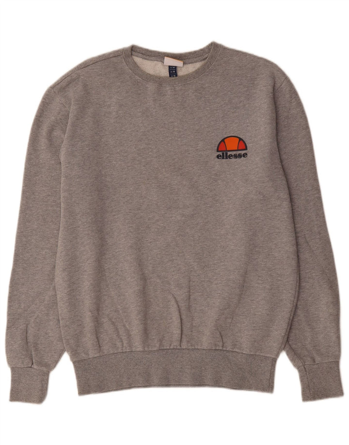 Мужской свитшот Ellesse, хлопковый джемпер среднего серого цвета