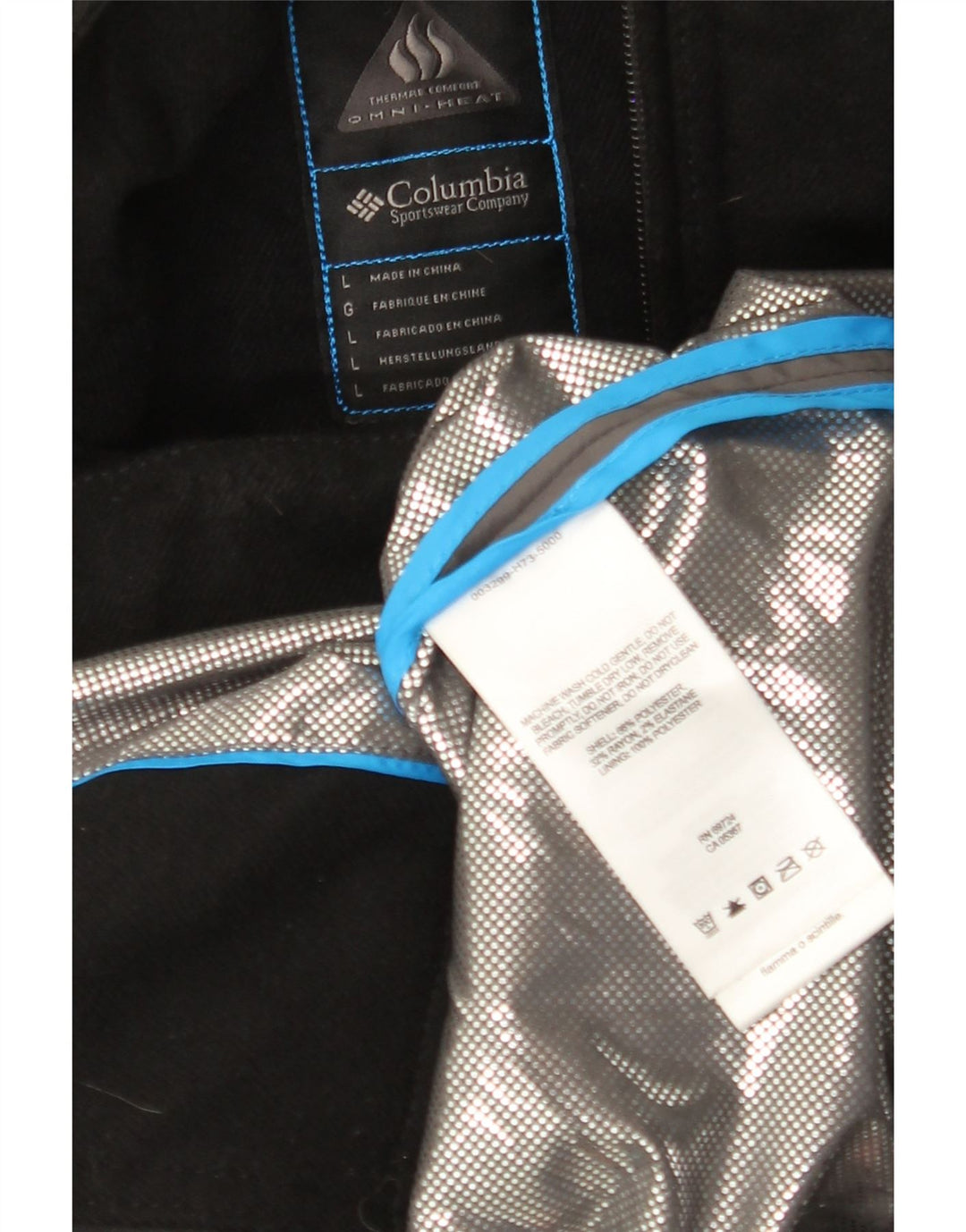 Женский плащ с капюшоном COLUMBIA Omni-Heat UK 14, большой черный полиэстер