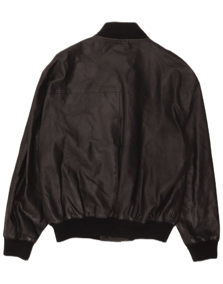 Винтажная мужская кожаная куртка IT 48 Medium Black