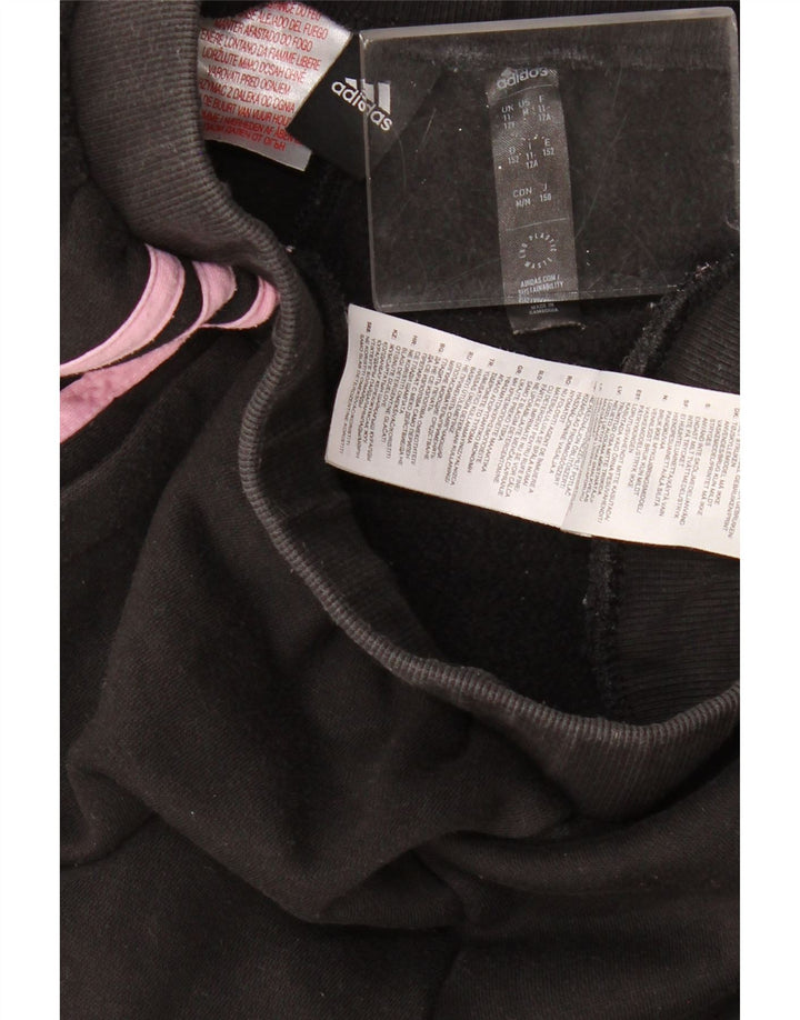 Спортивный костюм ADIDAS для девочек, брюки для бега, 11–12 лет, черный хлопок