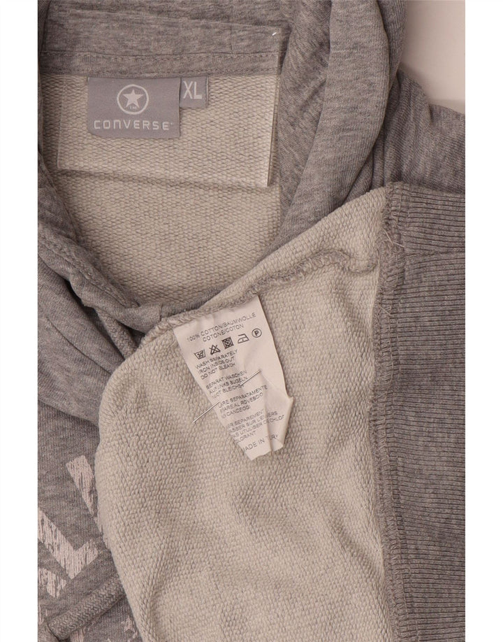 Женский длинный джемпер с капюшоном CONVERSE All Star UK 18 XL, серый