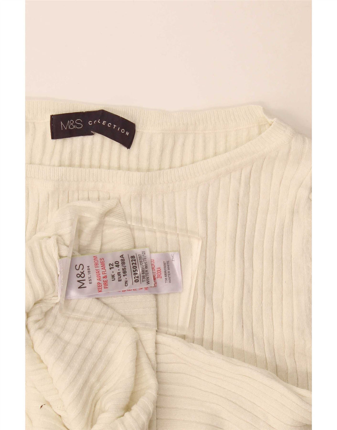 Женский топ Marks & Spencer с рукавом 3/4, Великобритания, 12, средний, кремовый, вискоза