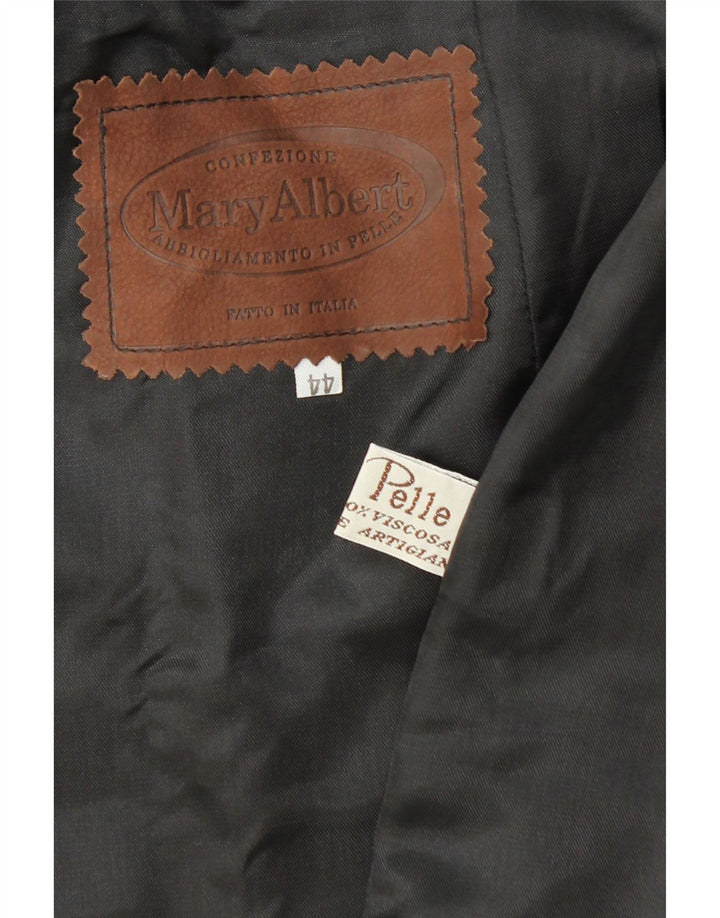 Юбка женская кожаная MARY ALBERT IT 44 Medium W28 Черная кожа