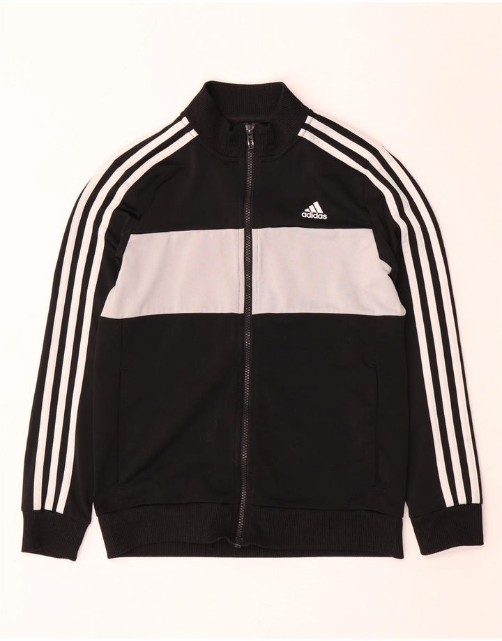Спортивный костюм Adidas для мальчиков 11–12 лет, черный полиэстер с цветными блоками