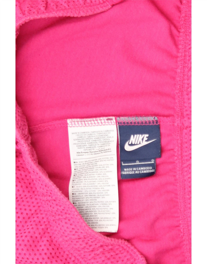 Женские спортивные шорты Nike UK 14, большие розовые цвета, полиэстер с цветными блоками