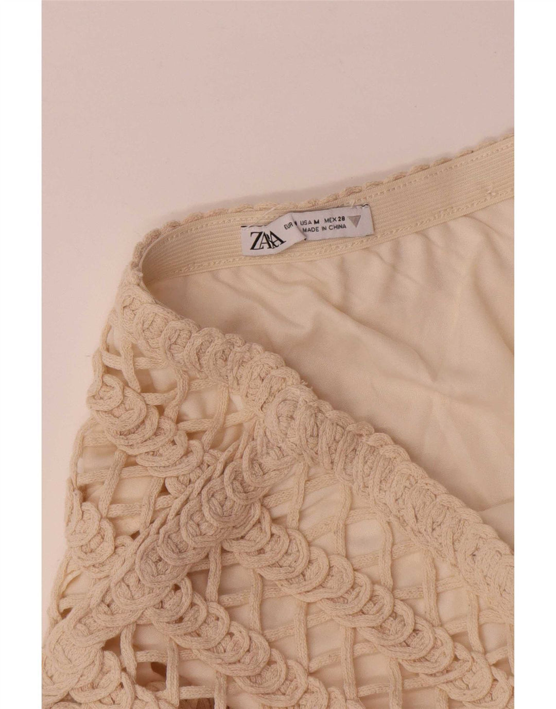 Женская макси-юбка Zara Medium W28, бежевый хлопок