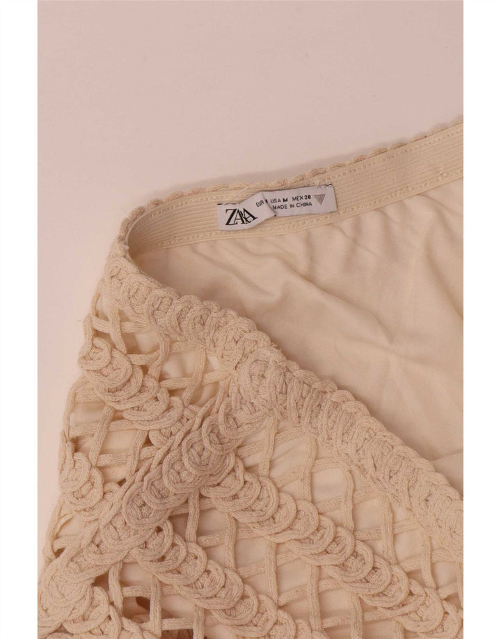 Женская макси-юбка Zara Medium W28, бежевый хлопок