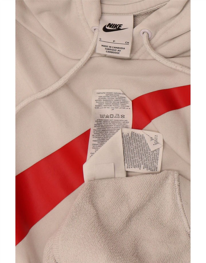 Мужской джемпер с капюшоном Nike, маленький белый, хлопковый