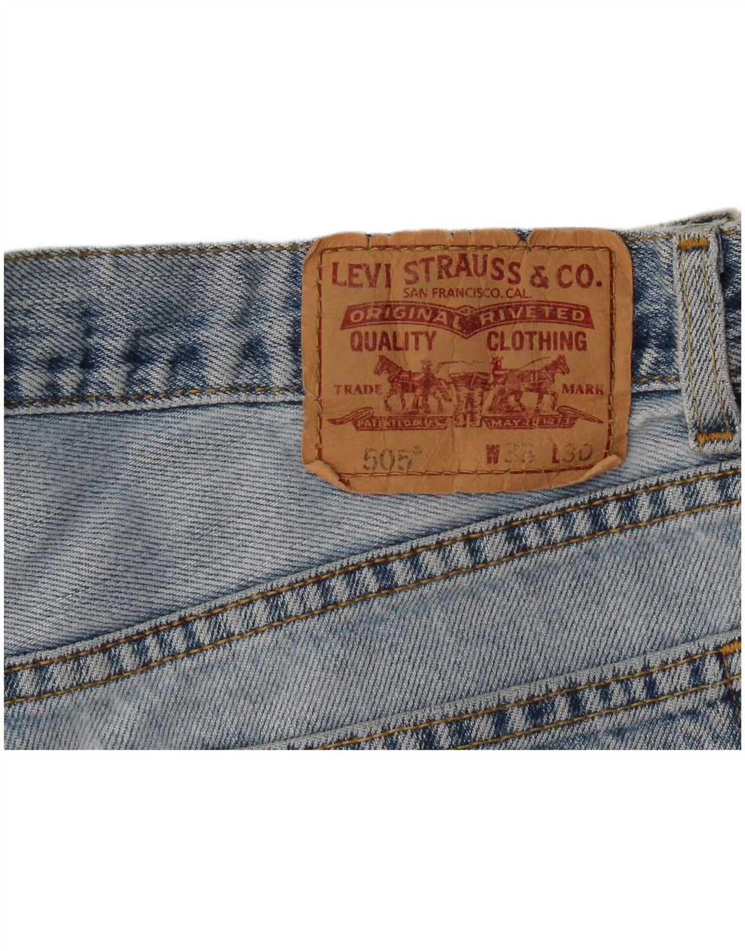Женские джинсовые шорты стандартного кроя с высокой талией Levi's 505 W33, средний синий цвет