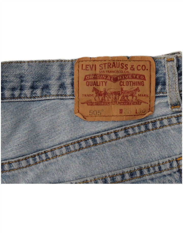 Женские джинсовые шорты стандартного кроя с высокой талией Levi's 505 W33, средний синий цвет