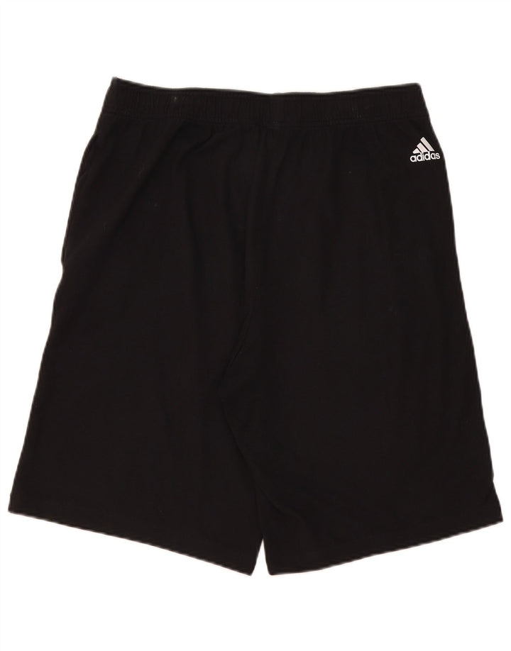 Мужские спортивные шорты Adidas с графическим рисунком, средний черный хлопок