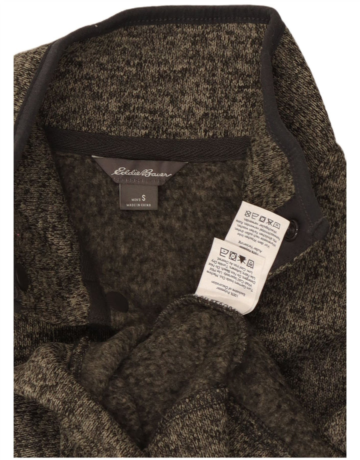 Eddie Bauer Мужской свитшот с воротником на пуговицах, маленький серый полиэстер с крапинками