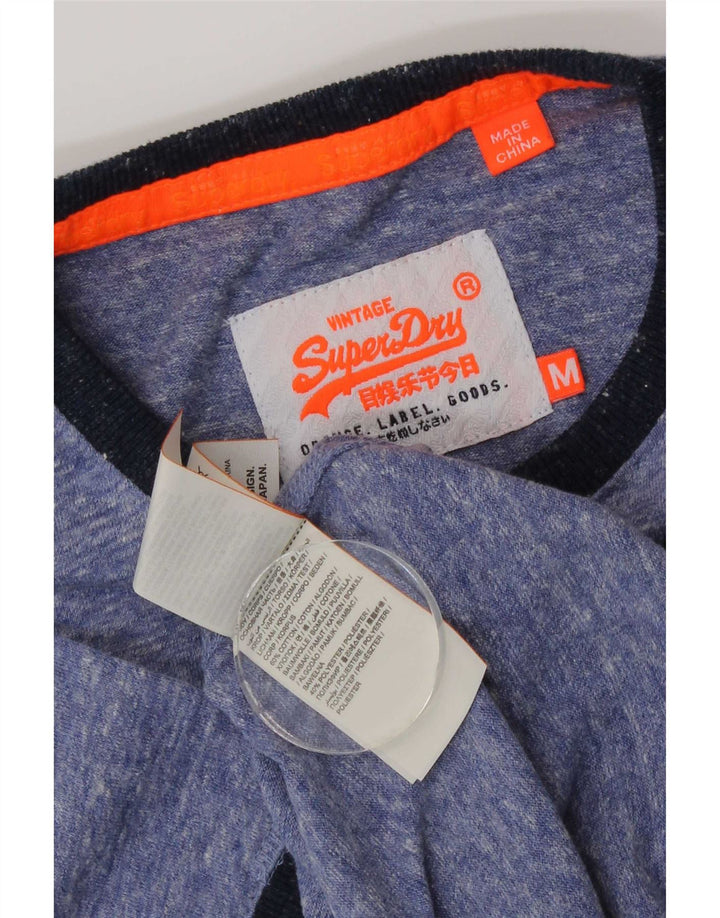 Мужская футболка Superdry Top из хлопка среднего синего цвета с крапинками
