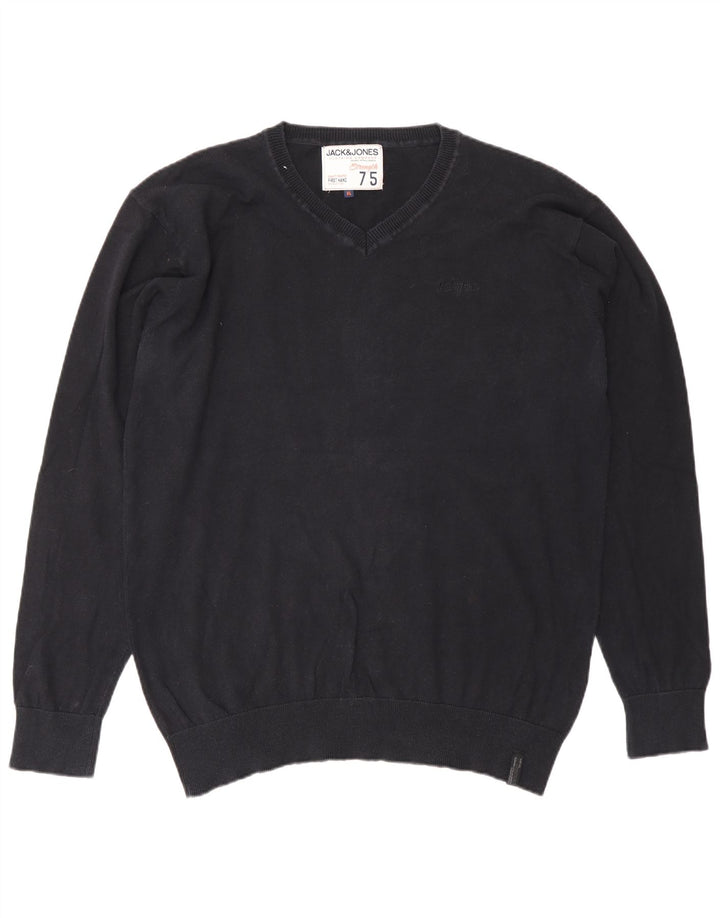 Мужской джемпер с v-образным вырезом Jack & Jones XL темно-синий