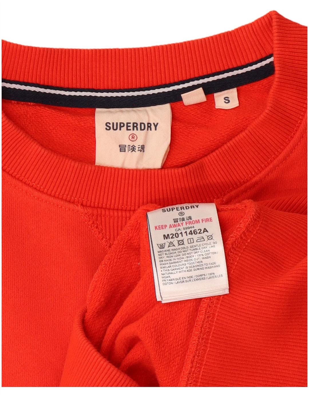 SUPERDRY Мужской свитшот, маленький оранжевый хлопковый джемпер