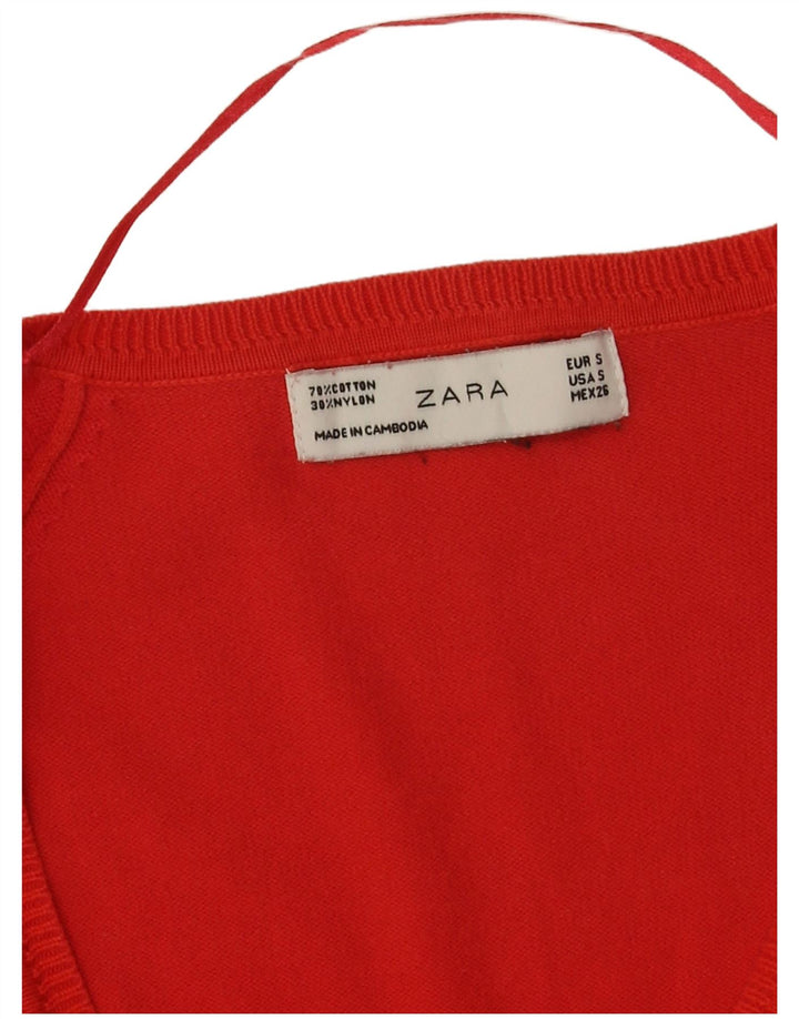 Женский кардиган Zara UK 10, маленький красный