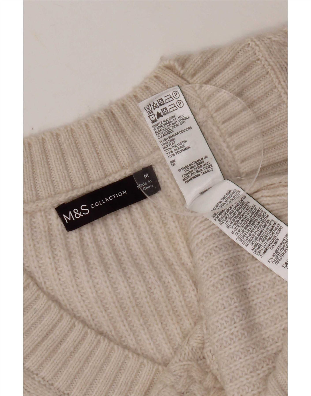 Женская майка без рукавов Mark & Spencer UK 14, средний цвет, белый полиэстер