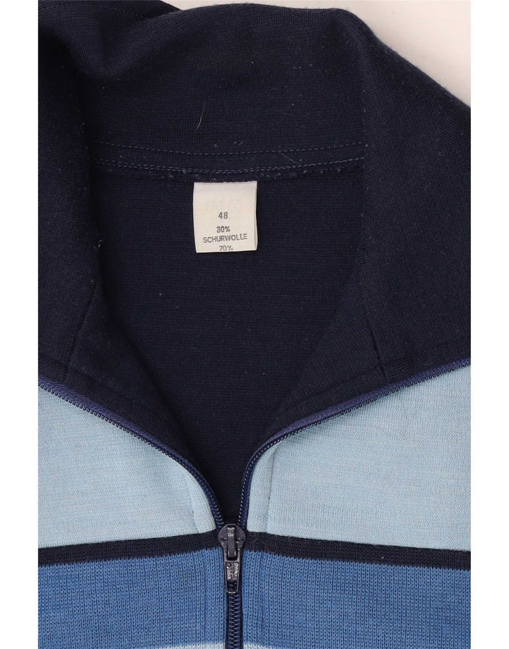 Винтажный мужской спортивный костюм Top Jacket IT 48 Medium Navy Blue Colorblock