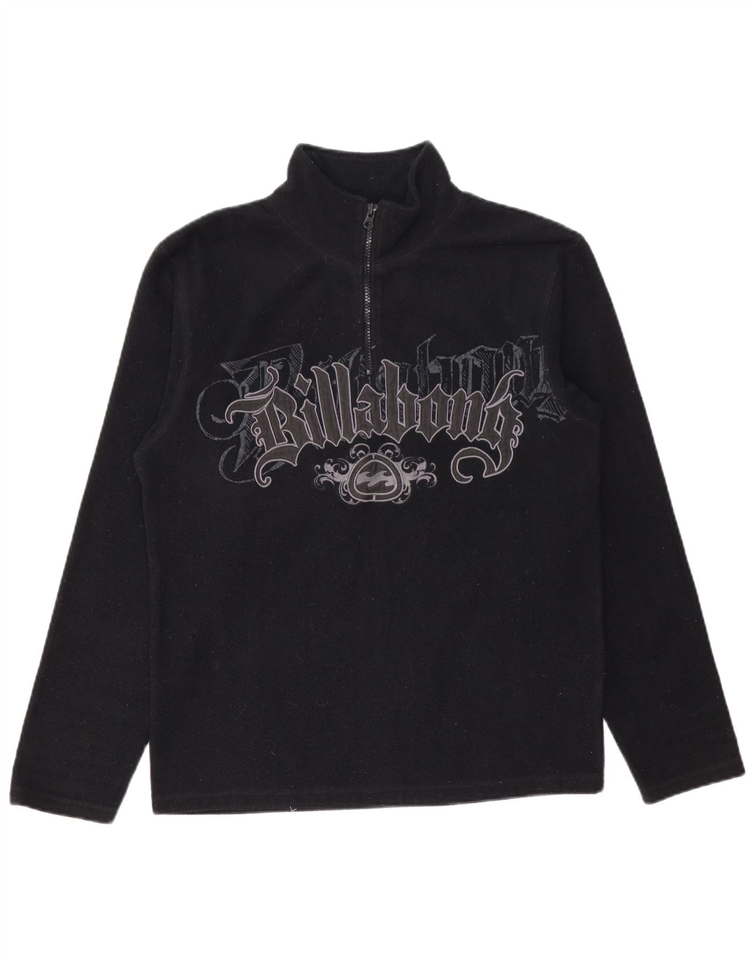 BILLABONG Мужской флисовый джемпер с рисунком на молнии, маленький черный, полиэстер