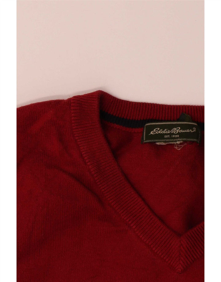 Мужская майка Eddie Bauer, средний бордовый хлопок, безрукавка