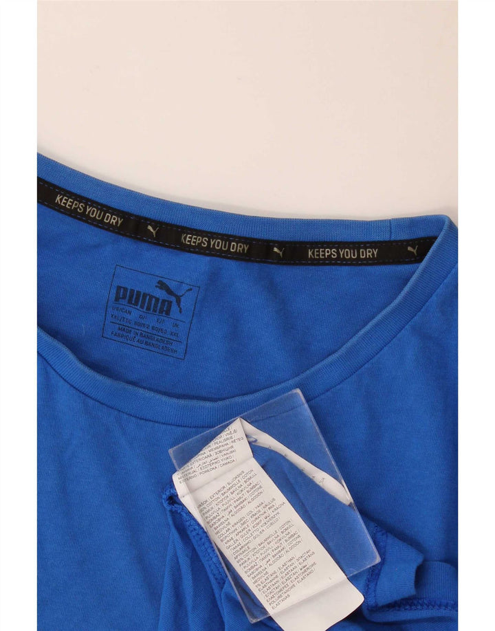 Мужская футболка с рисунком Puma 2XL, синяя, хлопок