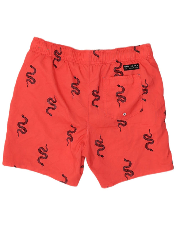 Мужские шорты для плавания Hollister с абстрактным узором, маленькие красные пляжные шорты из полиэстера