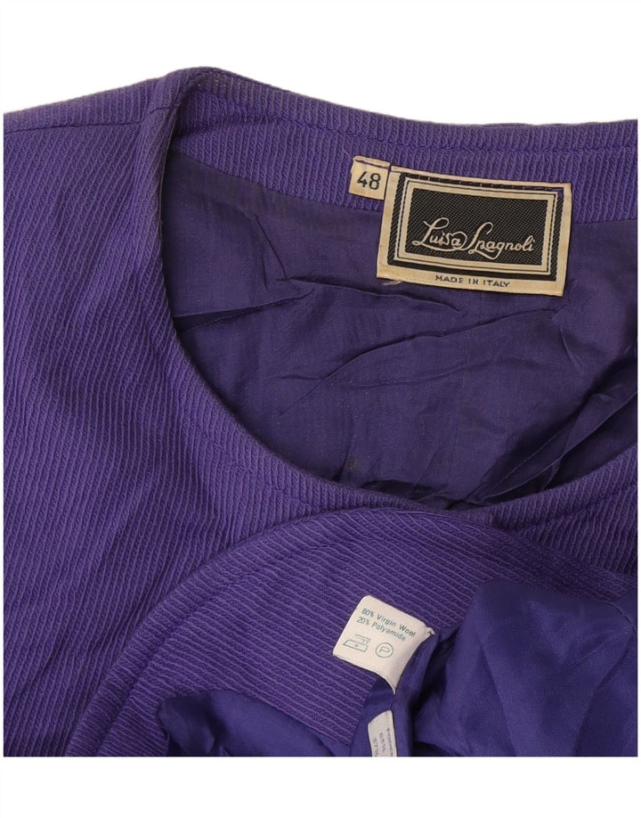 Женский пиджак на 5 пуговицах Luisa Spagnoli IT 48 XL Фиолетовый Шерстяной