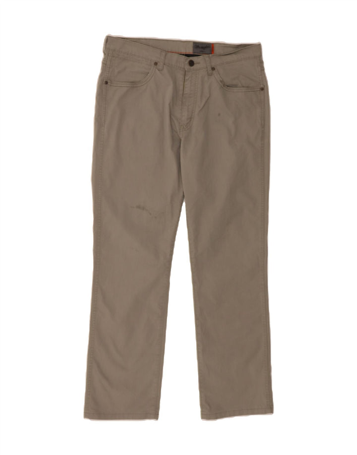 WRANGLER Mens Straight Casual Trousers W34 L30 Grey Vintage Wrangler and Second-Hand Wrangler from Messina Hembry 