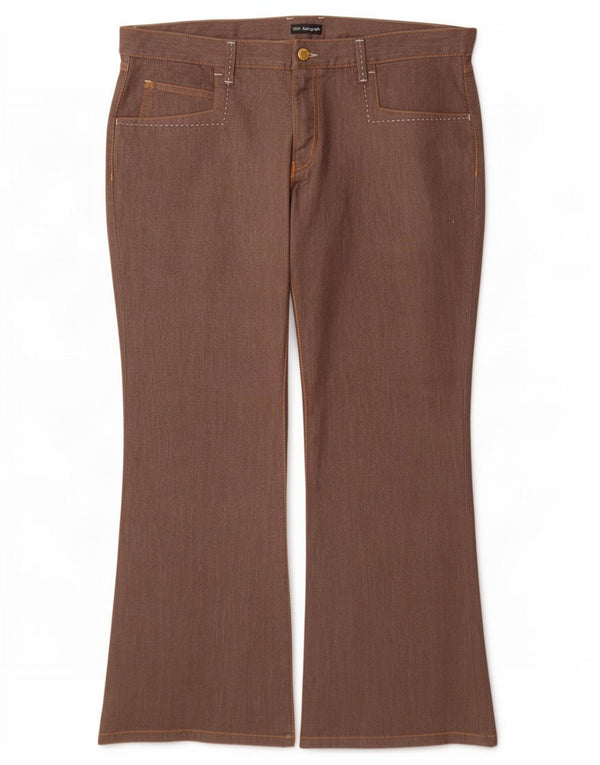Marks & Spencer Womens Autograph Casual Trousers UK 18 XL W38 L29 Brown