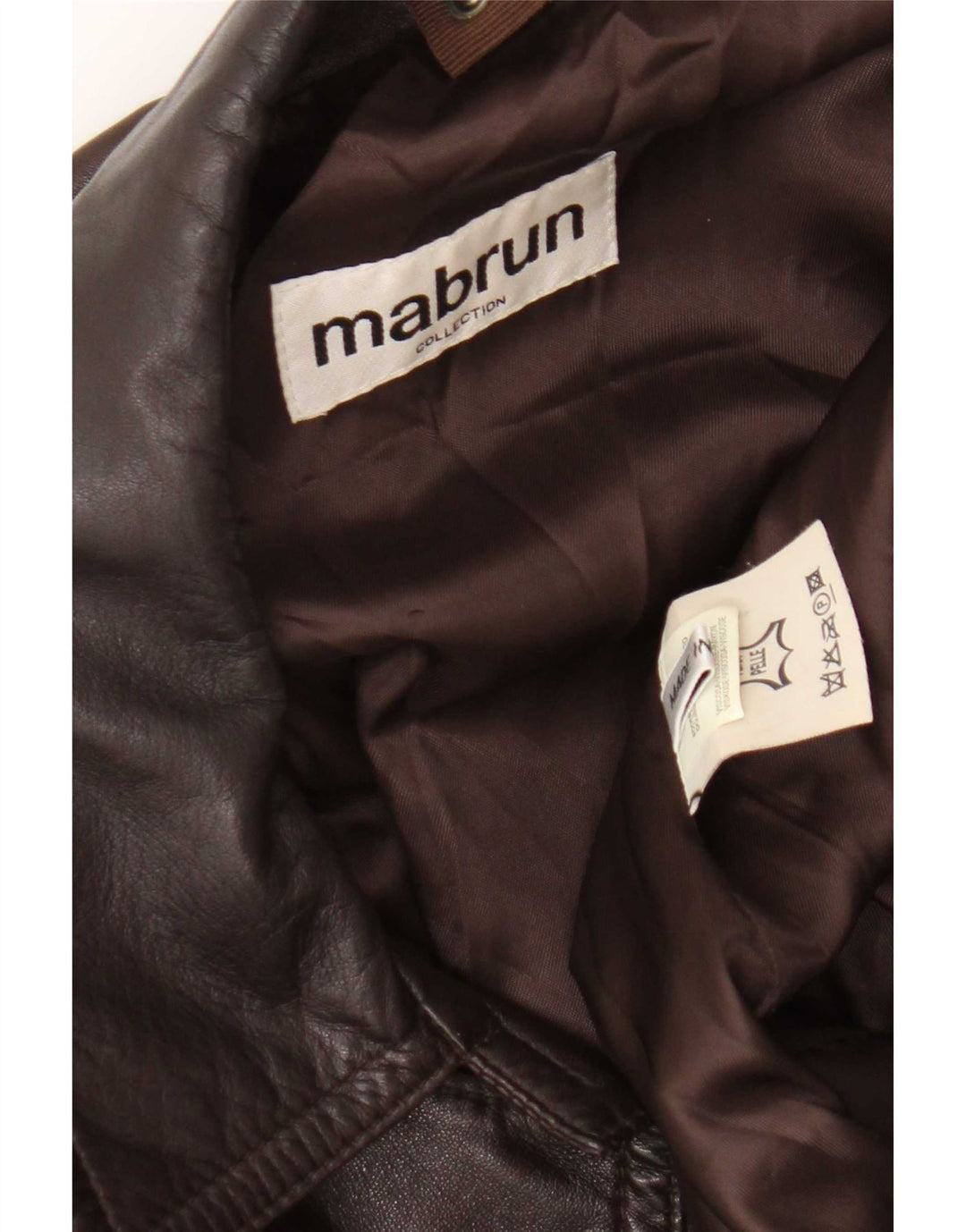 Женское кожаное пальто Mabrun UK 16 большое коричневое кожаное