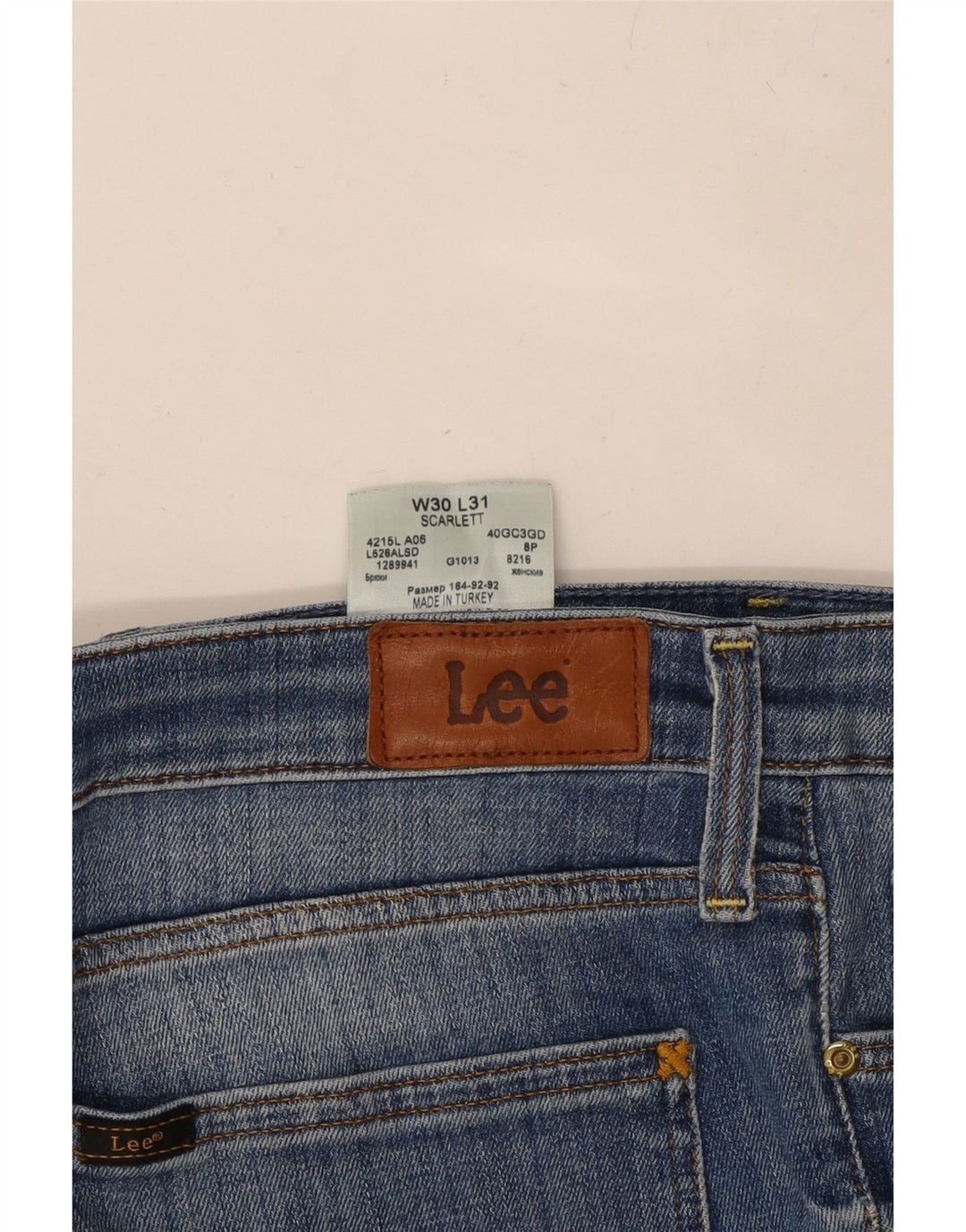 Женские узкие джинсы LEE Scarlett W30 L28, синий хлопок