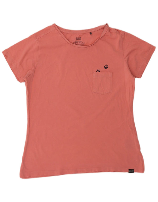 Женская футболка JACK WOLFSKIN Top UK 18 XL, розовый хлопок